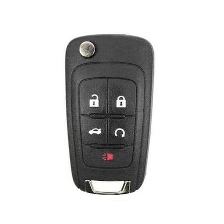 Keyless Factory KeylessFactory: Reusable GM 5-Btn Remote Head Flip Key / PEPS RFK-GM-REPRX